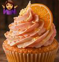 Cupcake with soft pink swirl frosting