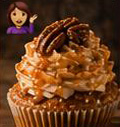 Cupcake with cobbler-style topping